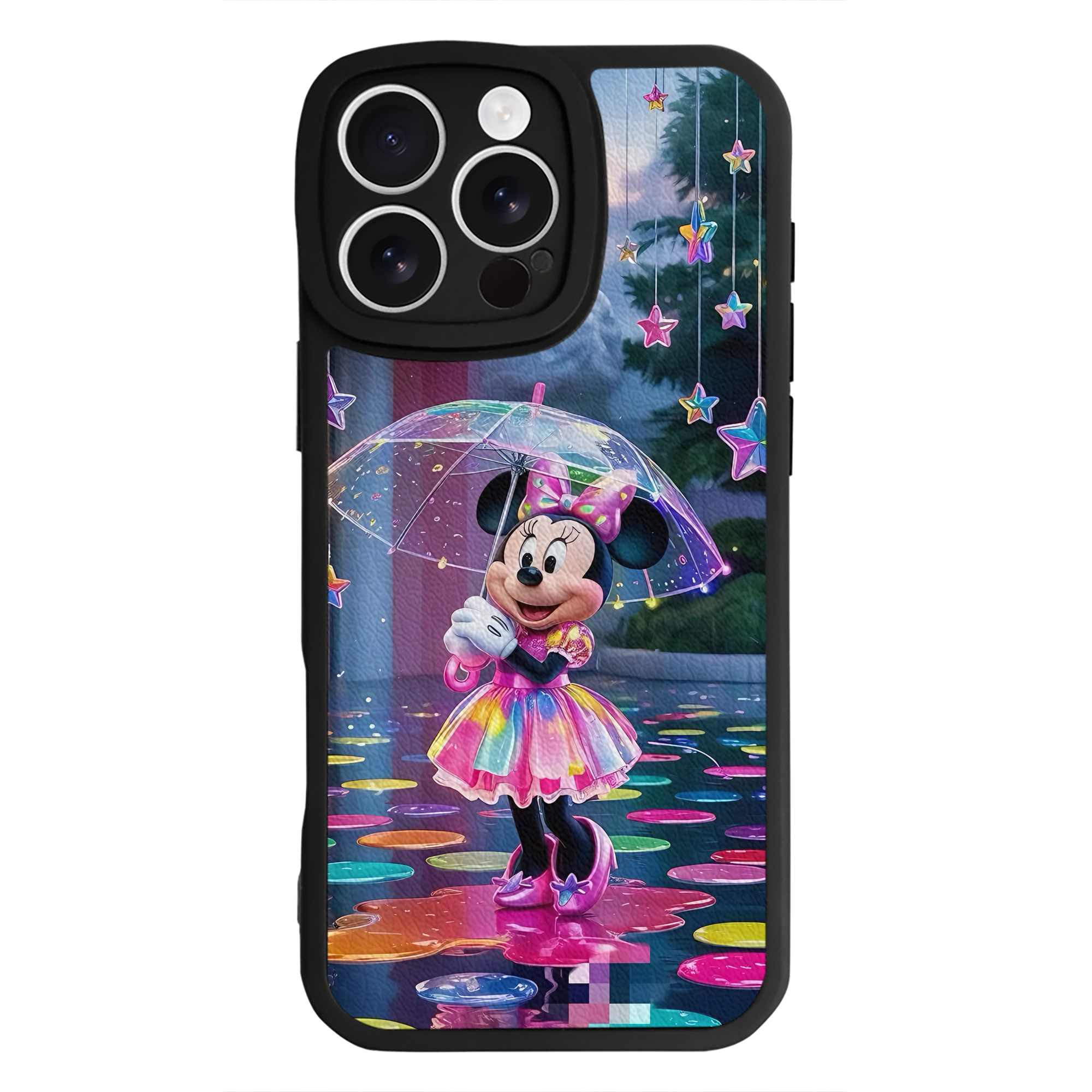 （画像用） ミッキーマウス Mickey Mouse 【iPhone 16シリーズ対応】シリコンスマホケース（レザー調） 材質：シリコン